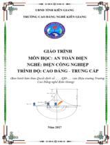Giáo trình An toàn điện  Nghề Điện công nghiệp- Trình độ Cao đẳng, Trung cấp 
