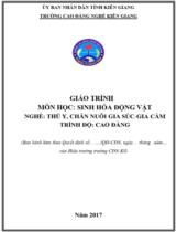 Sinh hóa động vật  