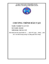 chương trình đào tạo Nghiệp vụ lễ tân  Trình độ Trung cấp 