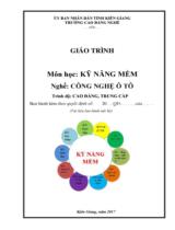 Giáo trình kỹ năng mềm Công Nghệ Ô tô  Trình độ Cao đẳng, Trung cấp 