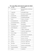 Từ vựng tiếng anh chuyên ngành tài chính  tiếng anh chuyên ngành