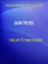 Nhập Môn QUẢN TRỊ HỌC 