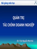 QUẢN TRỊ TÀI CHÍNH DOANH NGHIỆP 