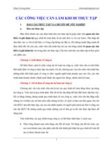 CÁC CÔNG VIỆC CẦN LÀM KHI ĐI THỰC TẬP 