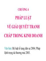 Pháp luật về giải quyết tranh chấp trong kinh doanh 