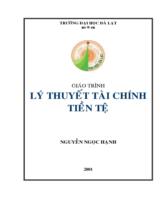 Lý thuyết về tài chính tiền tệ 