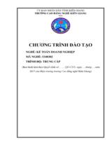 Chương trình đào tạo Kế toán doanh nghiệp  Trình độ Trung cấp 