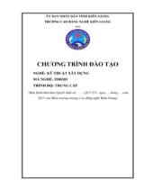 Chương trình đào tạo kỹ thuật xây dựng  Trình độ Trung cấp 