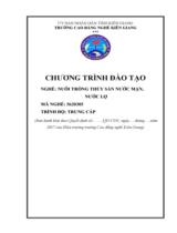 Chương trình đào tạo nuôi trồng thủy sản nước mặn, nước lợ  Trình dộ Trung cấp 