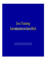 chap7B Java Training Introduction to Java Mail 