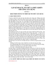 LẬP KẾ HOẠCH, TỔ CHỨC & ĐIỀU KHIỂN THI CÔNG XÂY DỰNG 