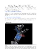 Các loại động cơ ô tô phổ biến hiện nay 