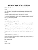 KHÁI NIỆM VỀ THÁO VÀ LẮP XE 