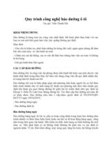 Quy trình công nghệ bảo dưỡng ô tô 