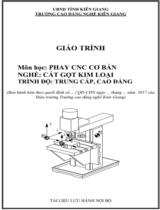 Giáo trình Phay CNC cơ bản (TC,CĐ)  Nghề Cắt gọt kim loại. Trình độ Cao đẳng, Trung cấp 