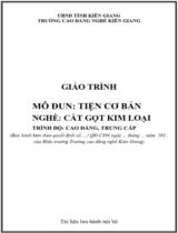 Giáo trình Tiện cơ bản (TC,CĐ)  Nghề Cắt gọt kim loại. Trình độ Cao đẳng, Trung cấp 
