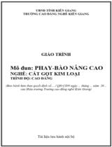 Giáo trình phay- bào nâng cao (CĐ)  Nghề Cắt gọt kim loại. Trình độ Cao đẳng 