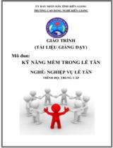 Giáo trình Kỹ năng mềm trong lễ tân  Nghề Nghiệp vụ lễ tân/ Trình độ Trung cấp 