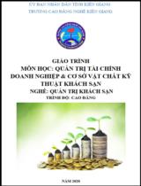 Giáo trình Quản trị tài chính doanh nghiệp và cơ sở vật chất kỹ thuật khách sạn (CĐ)  Nghề Quản trị khách sạn. Trình độ Cao đẳng 