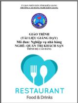 Giáo trình Nghiệp vụ nhà hàng (CĐ)  Nghề Quản trị khách sạn. Trình độ Cao đẳng 