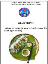 Giáo trình Nghiệp vụ chế biến món ăn (CĐ)  Nghề Quản trị khách sạn. Trình độ Cao đẳng 