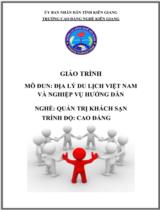 Giáo trinh Địa lý du lịch Việt Nam và nghiệp vụ hướng dẫn  Nghề Quản trị khách sạn/ Trình độ Cao đẳng 