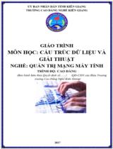 Giáo trình Cấu trúc dữ liệu và giải thuật (CĐ)  Nghề Quản trị mạng máy tính. Trình độ Cao đẳng 