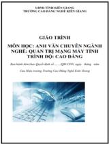Giáo trình Anh văn chuyên ngành  Nghề Quản trị mạng máy tính. Trình độ Cao đẳng