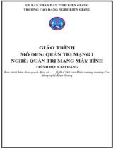 Giáo trình Quản trị mạng 1  Nghề Quản trị mạng máy tính. Trình độ Cao đẳng 